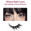 5Pairs Faux Mink Individual False Eyelashes Oblique Flight Clusters False Lashes  Makeup Tools