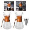 600ml / 20 oz Pour Over Coffee Maker Borosilicate Glass Carfae Manual Coffee Hand Dripper Clear