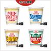 Nissin Foods Cup Noodles Assortment Set of 12 Popular Cup Noodles Chili (Soy Sauce, Curry, Seafood, Tomato)