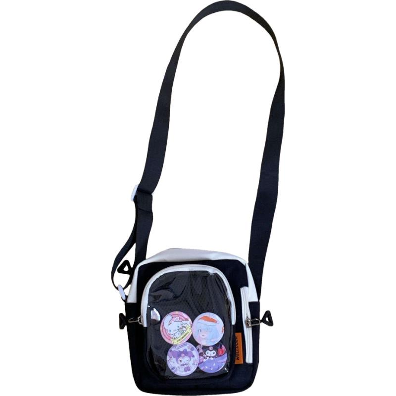 Japanese Ins Transparent Small Square Bag for Women, Small Food Intake, Shoulder Pain Bag, Fashionable and Popular Student Messenger Bag.