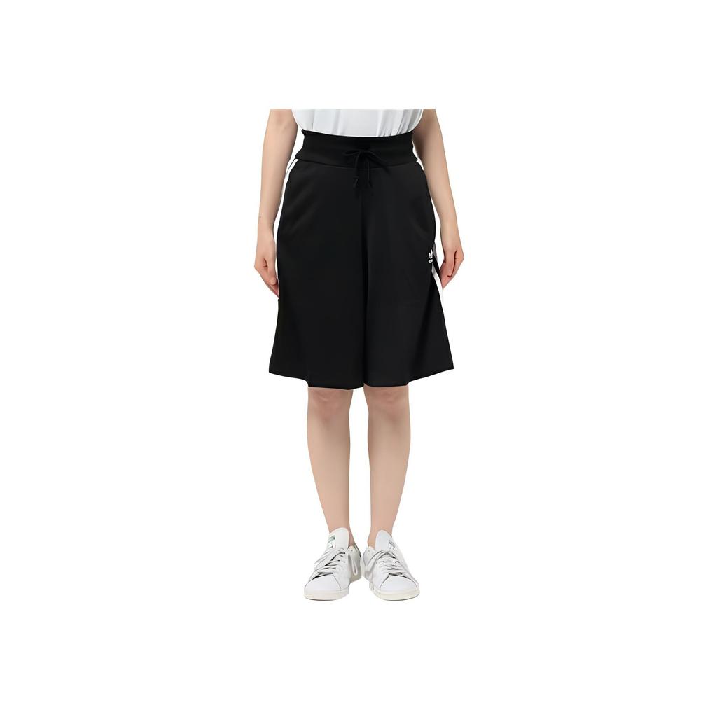 Adidas Originals Falcon Series Striped Logo Shorts Women Shorts Black AY5237