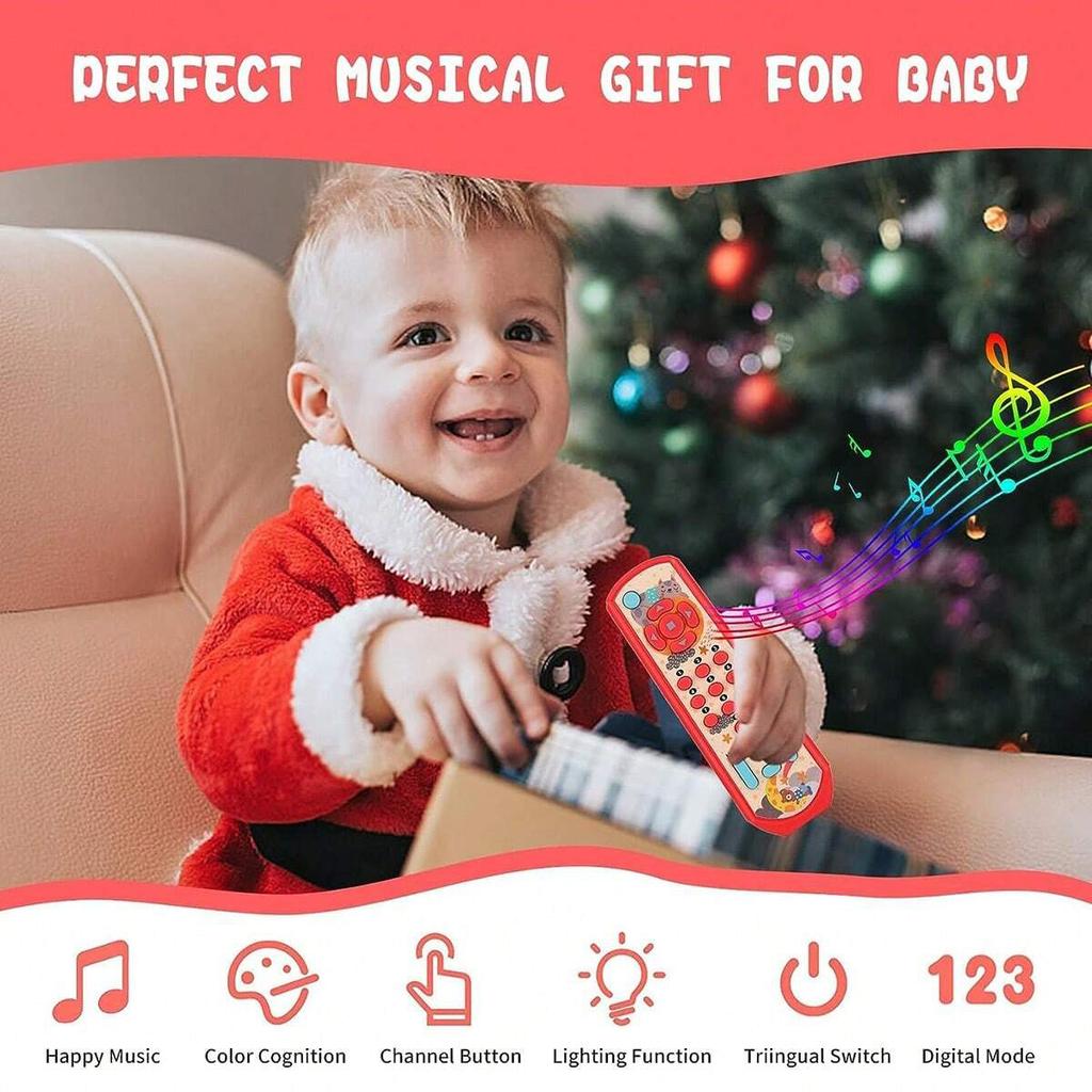 TV Simulation Remote Control for Children with Music Learning, Remote Control for Early Education, Puzzle and Cognitive Toys