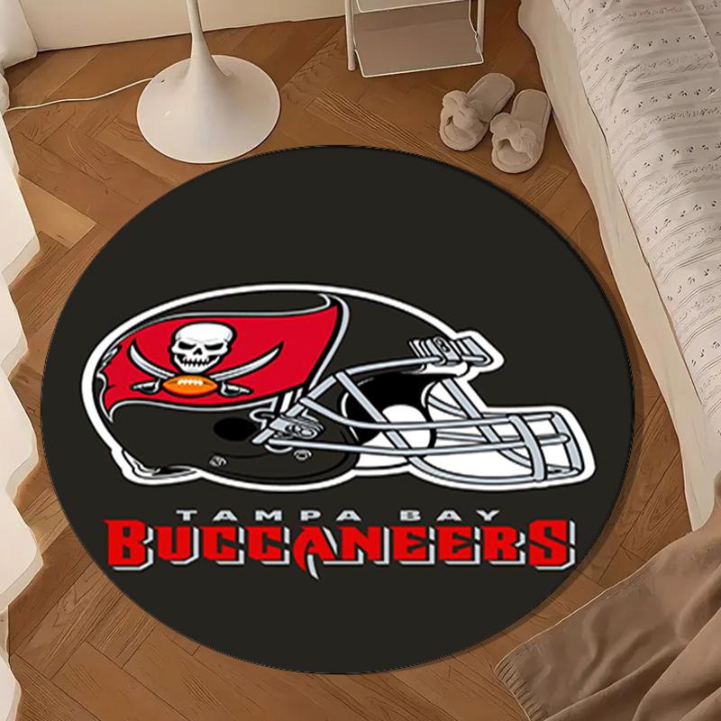 Tampa Bay Buccaneers Logo Round Mat, Anti-slip Circle Carpet Chair Rug For livingroom,Bedroom, Doormat Home Decor Gift Christmas Gifts