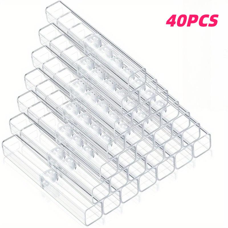 

40pcs Pen Gift Boxes Acrylic Cases for Pens Plastic Storage Pencil Boxes and Transparent Containers Students and Office Supplies