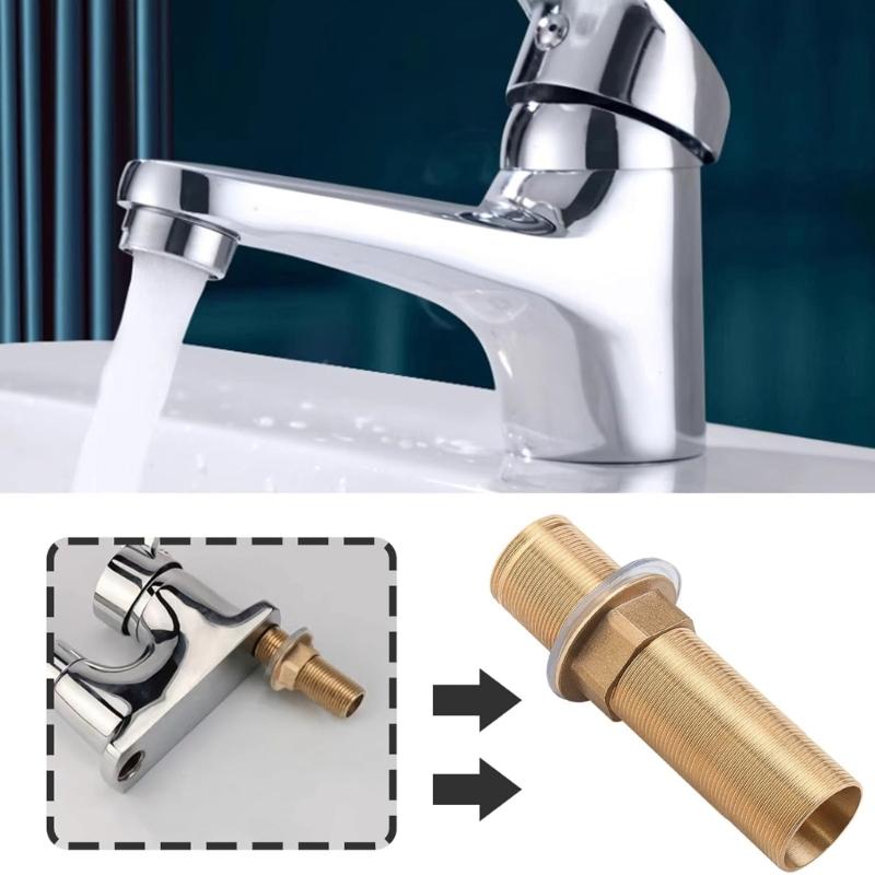 Convenient Threaded Pipe Extension Corrosion Resistant Hardware Practical Tube Simple Install for Commercial Tap Setups