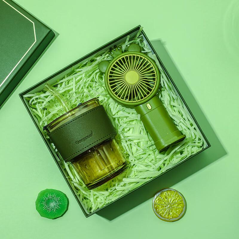 Bamboo Joint Cup & Fan Gift Set