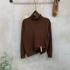 C S In The Room Hadoo Wool Whole Garment baSiC looSe Fit turtleneCk Long Sleeve