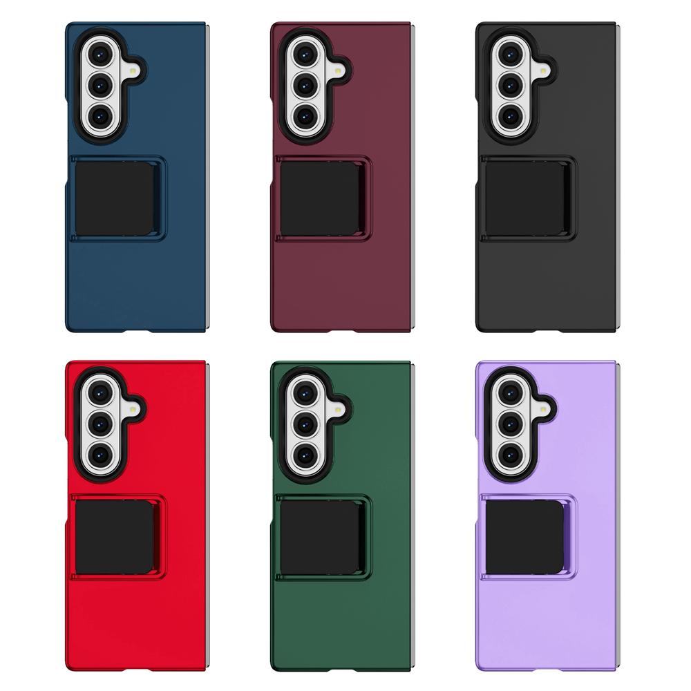 KEYSION Luxury Upright Live Stand Case for Samsung Galaxy Z Fold 7 5G Hard PC Shockproof Phone Back Cover for Galaxy Z Fold 7 5G