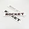 3D Glossy Black & Red ROCKET Car Letters Rear Trunk Bumper Tail Logo Badge Emblem Decals Sticker for 700 800 900 Accessories