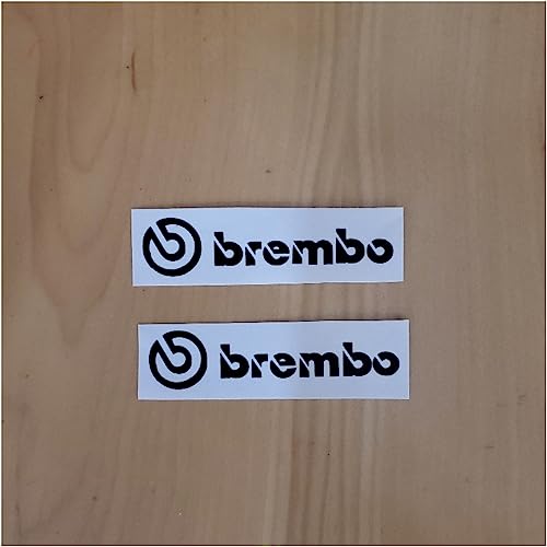 Brembo Brake Caliper High Temperature Transfer Stickers, Black, Set of 4