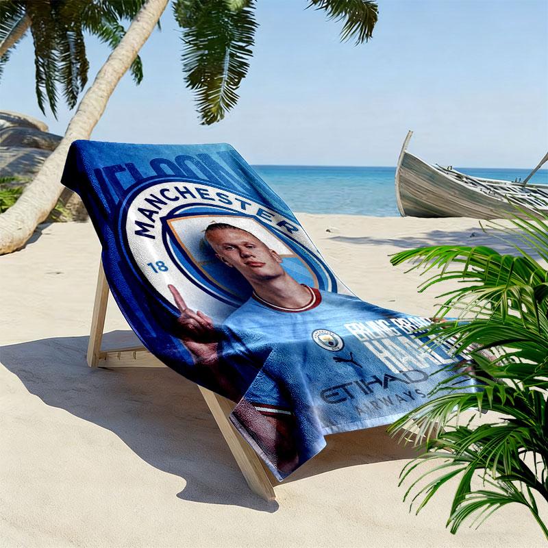 Messi Krone Druck Strandtuch, Großes Weiches Schnelltrocknendes Handtuch für Strand Camping Schwimmen