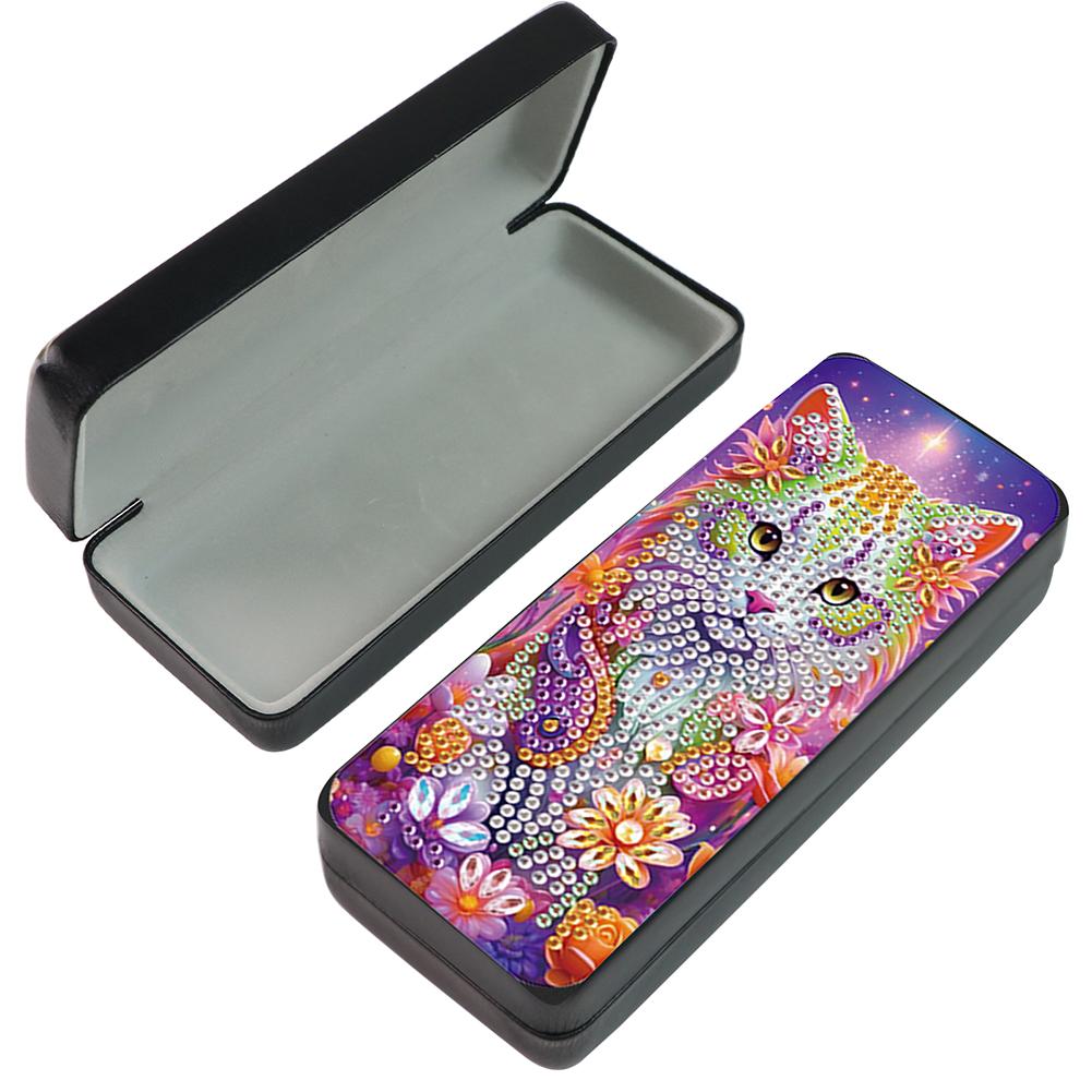 Cute Animals Leather 5D Diamond Painting Sunglass Case DIY Diamond Sunglasses Storage Box for Art Craft