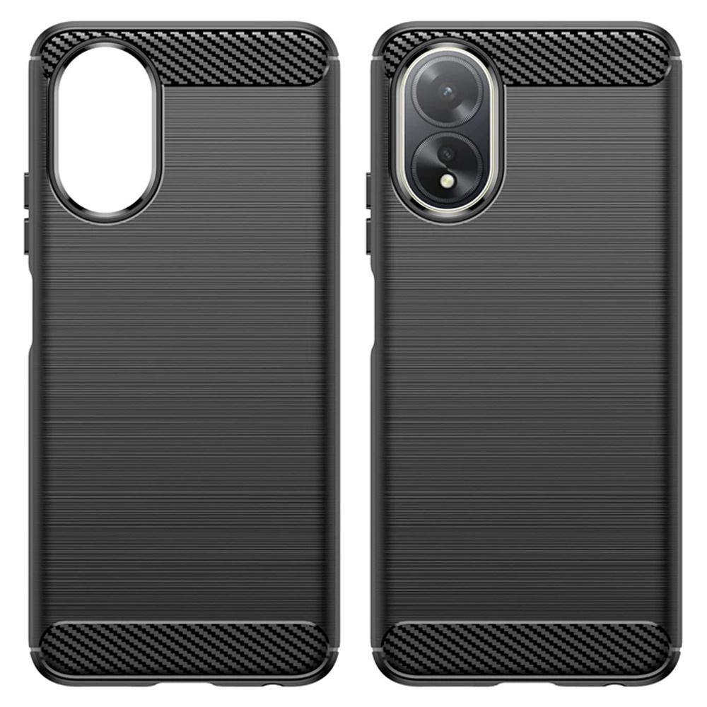 Case for Oppo A58 4G, Karbon, black