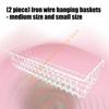 Modern Iron Hanging Basket Shelf With White Design For Efficient Wall Storage Organizers In Homes Bathroom Kitchen 55KF