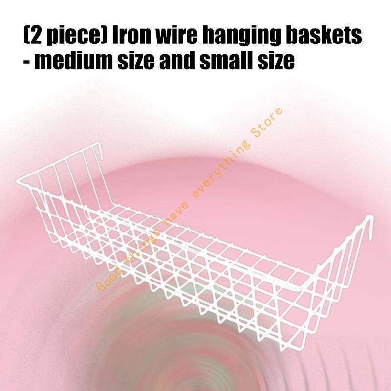 Modern Iron Hanging Basket Shelf With White Design For Efficient Wall Storage Organizers In Homes Bathroom Kitchen 55KF