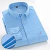 7XL 6XL Camisa de Pana para Hombre Manga Larga 100% Algodón Casual Corte Regular Suave Cómoda Bolsillo Camisas de Vestir Formal Ropa de Hombre