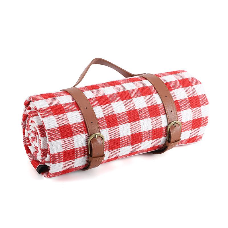 Wasserdichte Outdoor-Picknickmatte mit Lederriemen für Camping und Strand