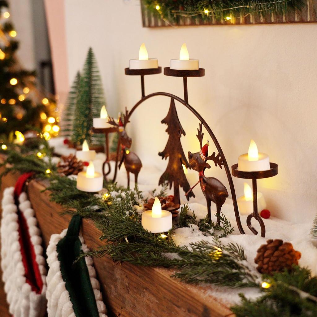 Bezplamenová LED svíčka Kreativní přání Led Čajová svíčka Teplá bílá Bezplamenová svíčka Halloween Vánoční dekorace Světlo svíček