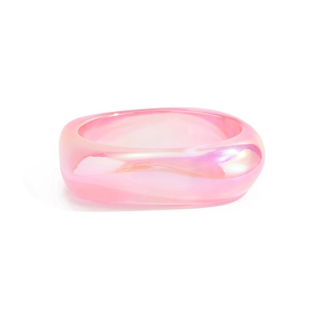 Irregular Geometric Colorful Resin Bangles Punk Hip Hop Chunky Bangles Laser Bracelets  Boho Style