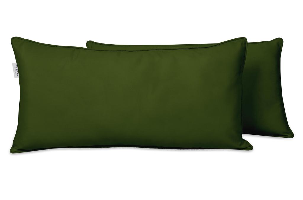 Vargottam Indoor Outdoor Polyester Fabric Lumbar Pillow Cover, Waterproof Rectangular Cushion Case for Patio Furniture-12" x 18