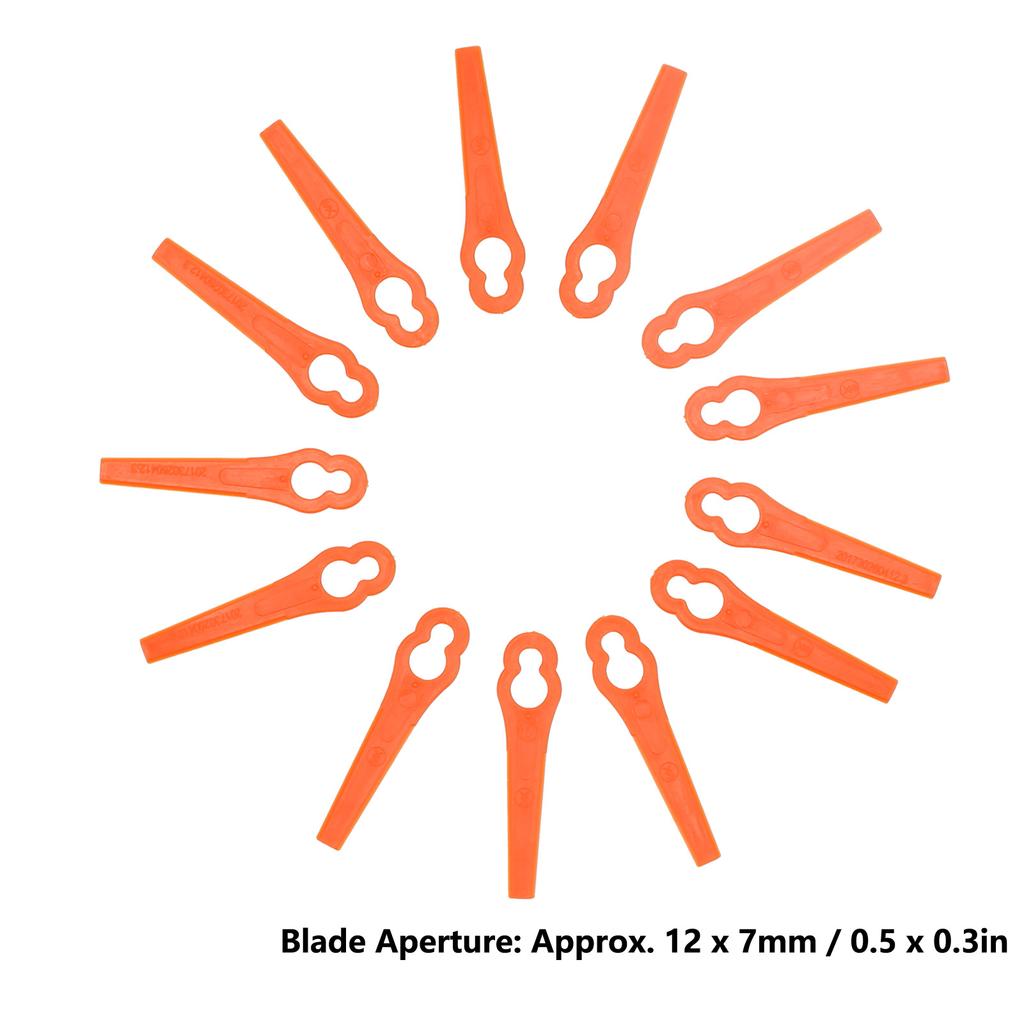 100Pcs Plastic Cutter Blades Lawn Mower Cutting Tools Replacement Garden Pruning Accessories