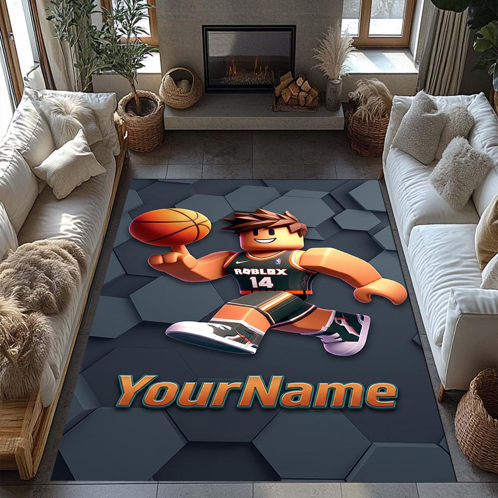 Roblox 487 Customize Text Floor Rug Office Rug Design for Kitchen Living Rooms Study room Outdoor Antislip Carpet Office home decor