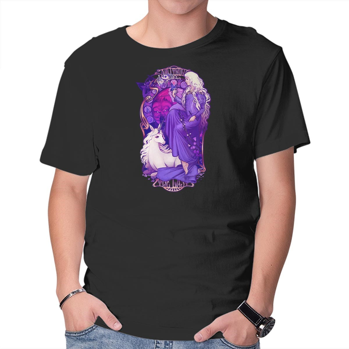 Unisex Crew Neck T-Shirt The Last Graphic Short Sleeve Casual Tee M