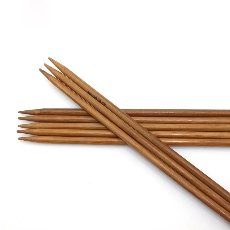 36PCS 18 Size Carbonized Bamboo 25cm Crochet Single Pointed Knitting Needles Sweater Needle with A Full Set of Beads