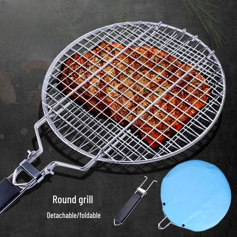 

SMVPBBQ Foldable Round Grill Basket