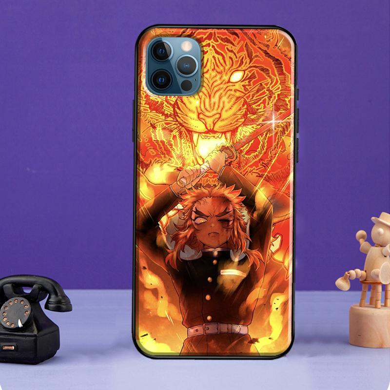 Demon Slayer Kimetsu No Yaiba Phone Case For iPhone 11 14 13 Pro Max XS XR X SE 2020 5S 6S 7 8 Plus 12 Mini Back Cover