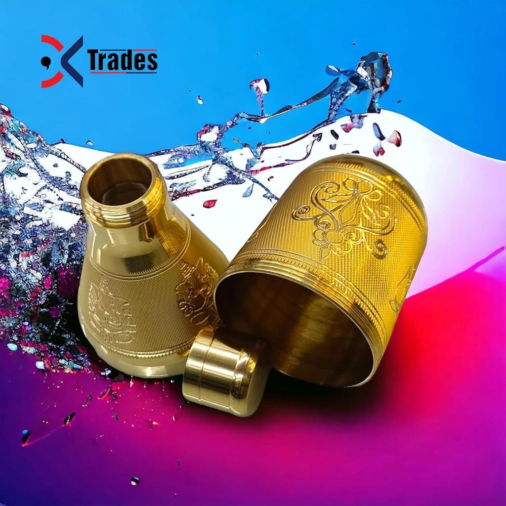 Pure Brass MUKHWAS Bottle with Stylish Size 14.5 Cm Height Golden Mouth Freshner Bottle Gift Item Handicraft Art Collectible Items, Gold