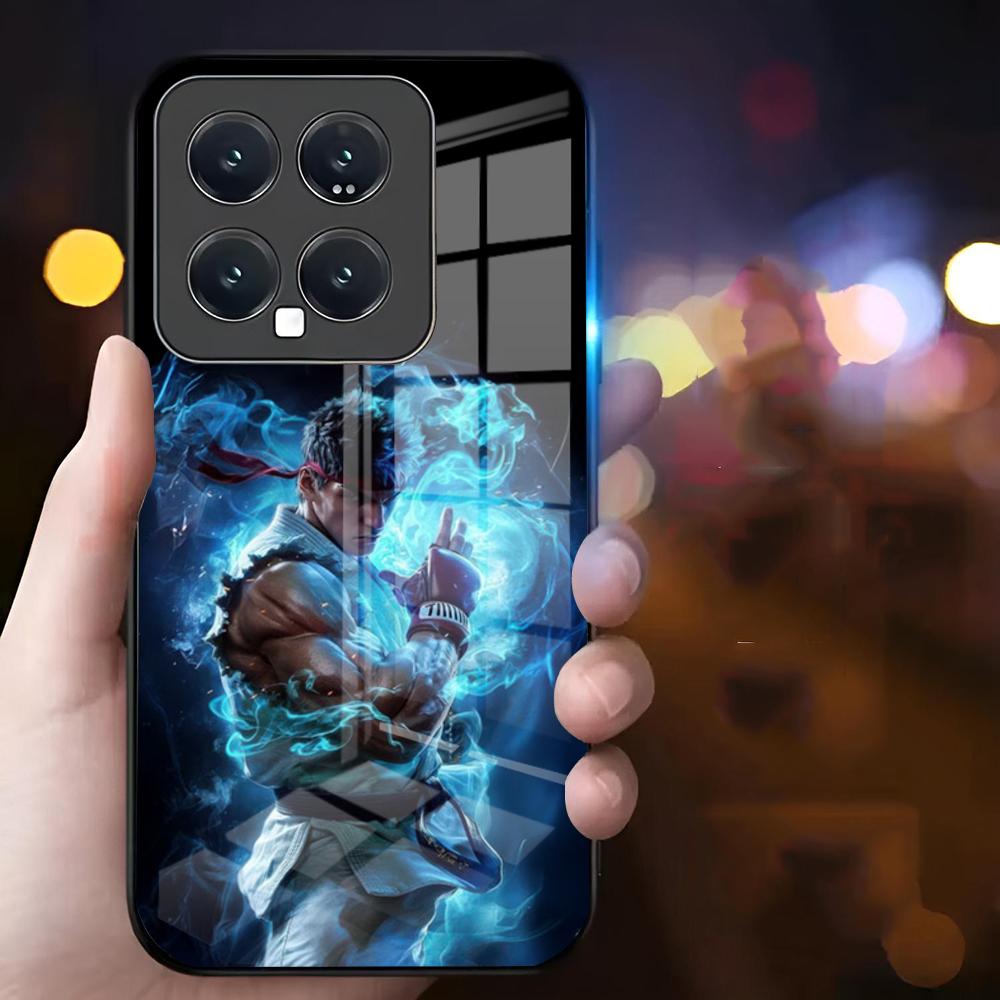 

Street Fighter Ryu Phone Case Suitable For Xiaomi 15 14 13 12 11 POCO REDMI NOTE Pro Glass Phone Case Premium New Popular Xiaomi 14