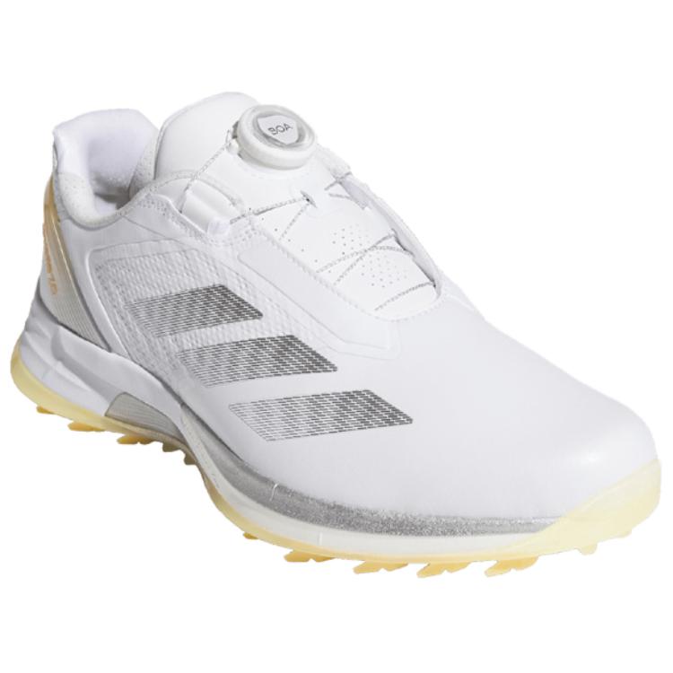 Adidas Adizero ZG Rebound Low top Golf Shoes Men's White Silver Yellow HQ0042