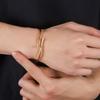 Horseshoe Nail Adjustable Non Fading Titanium Steel Couple Bracelet For Men Women