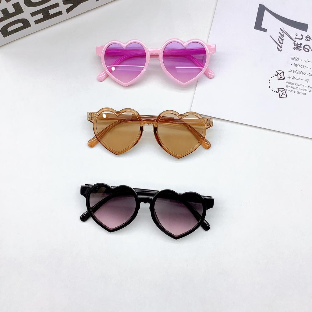Fashion Children'S Sunglasses Versatile Candy Color Boys And Girls Sunglasses Love Uv Protection Baby Glasses