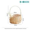 Willow Woven Princess Handbag: Floral Basket, Wedding Gift, and Pastoral Flower Arrangement Souvenir