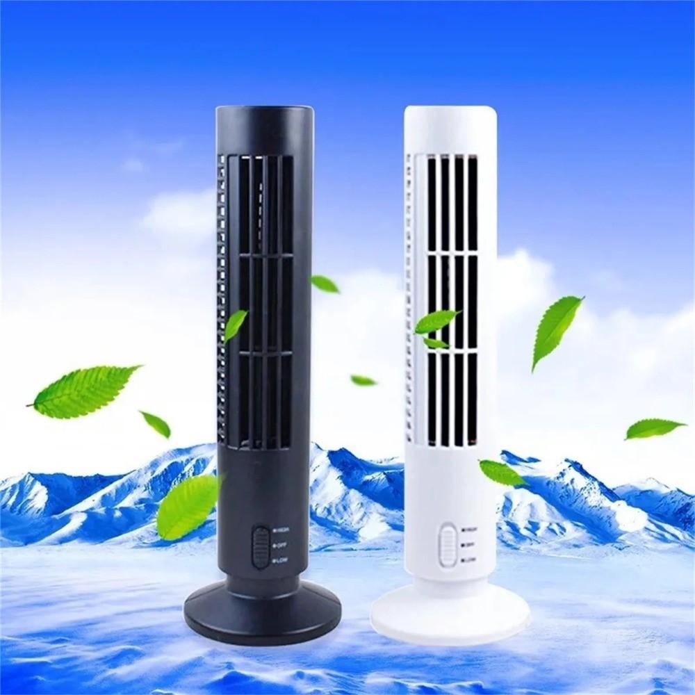 2 Gear Speed USB Tower Fan Low Noise Electric Floor Fan Mini Vertical Conditioner Home Living Room