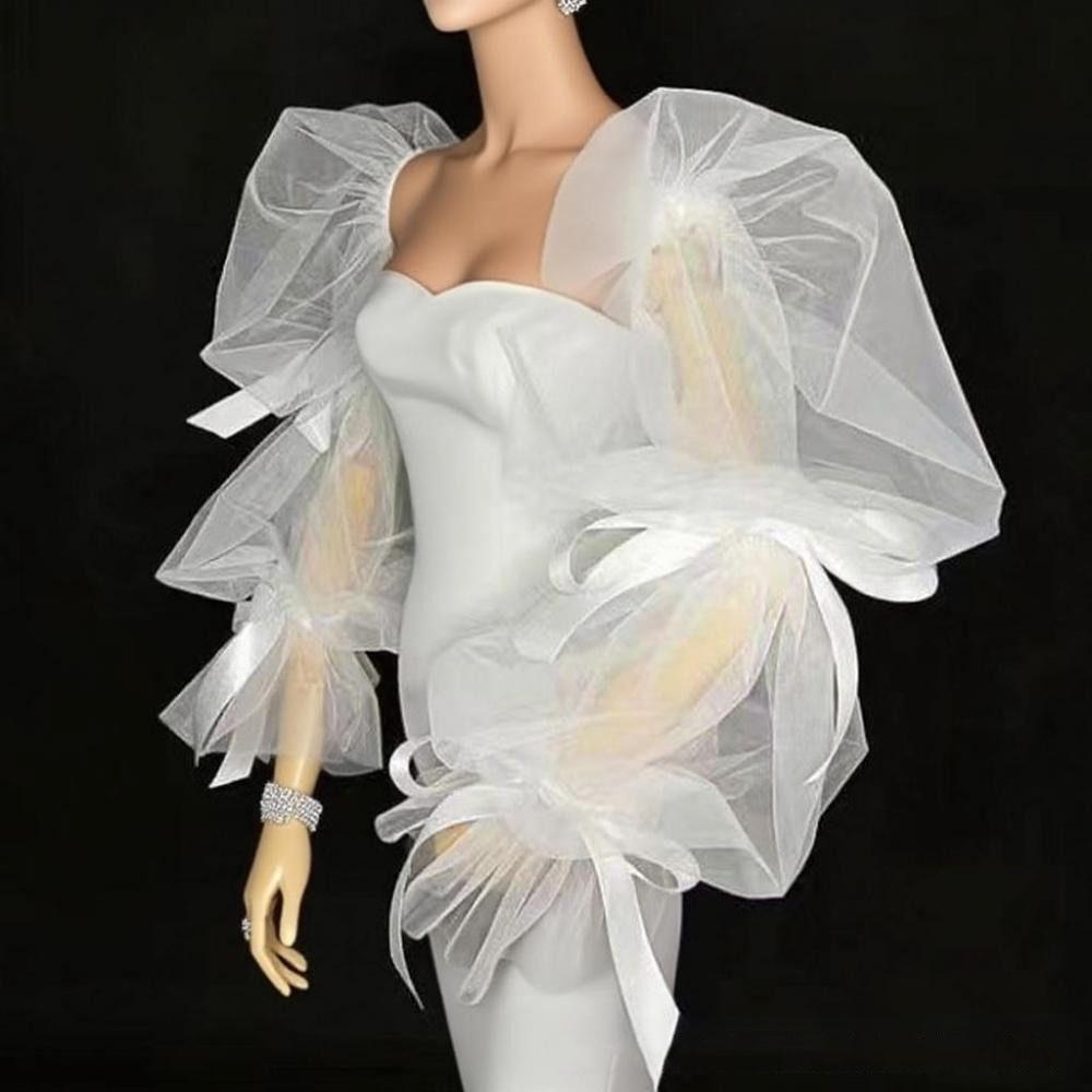 Ruffled Bubble Sleeves Fairy Sleeves Party Sleeves Elegant Bridal Evening Sleeves  Photo Props