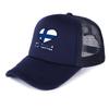 Finland Flag Heart Printed Mesh Cap Adjustable Distressed Snapback Dad Hat Unisex for Street Wear Camping Mountaineering