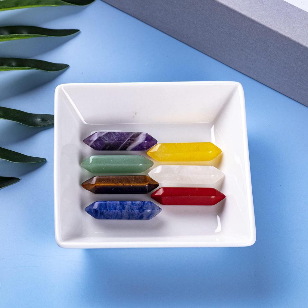 Amazonita Ponta Dupla Coluna Hexagonal Gema Semipreciosa Polida