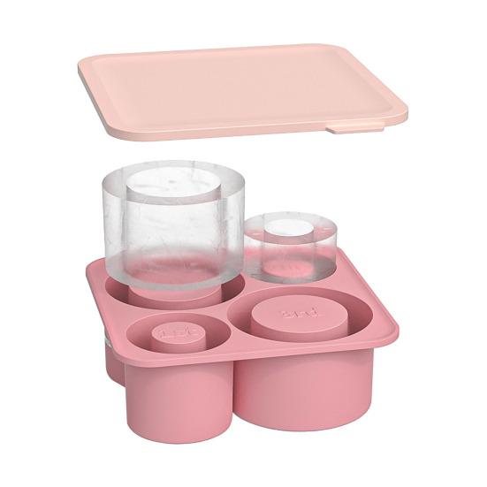 Creative Cylinder Ice Cube Tray Easy-Release Silicone Ice Mold BPA-Free Leak-Proof Lid Easy Release Ice Maker for Cocktails Coffee Summer Drink