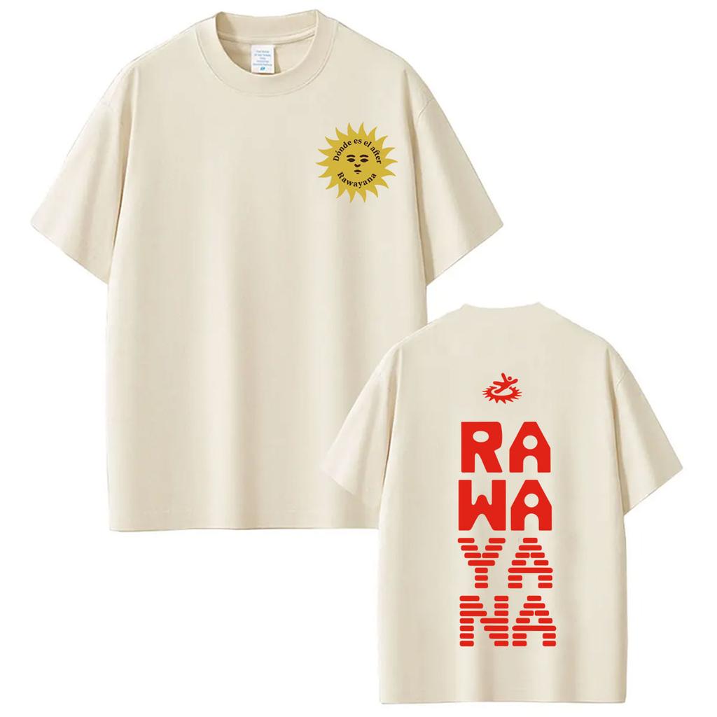 Rawayana ¿Donde Es El After_ Tour 2026 Print T-shirt Heren Dames Mode T-shirts Korte Mouwen Katoen Los Casual Fan Cadeaus T-shirts