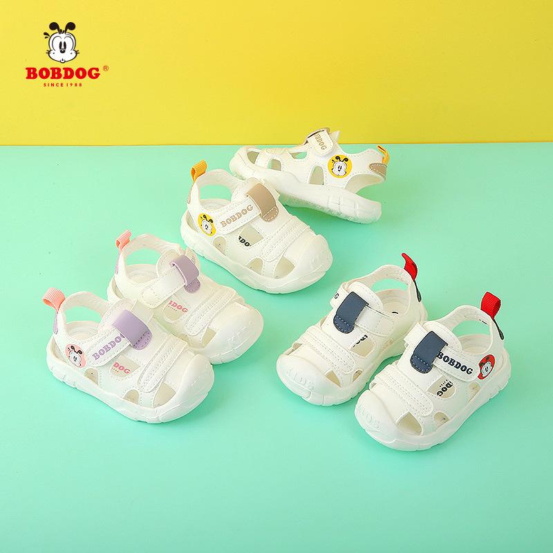 Babudou boys' toddler shoes, new summer styles, girls' closed-toe sandals, soft-soled, non-slip, for toddlers and young children