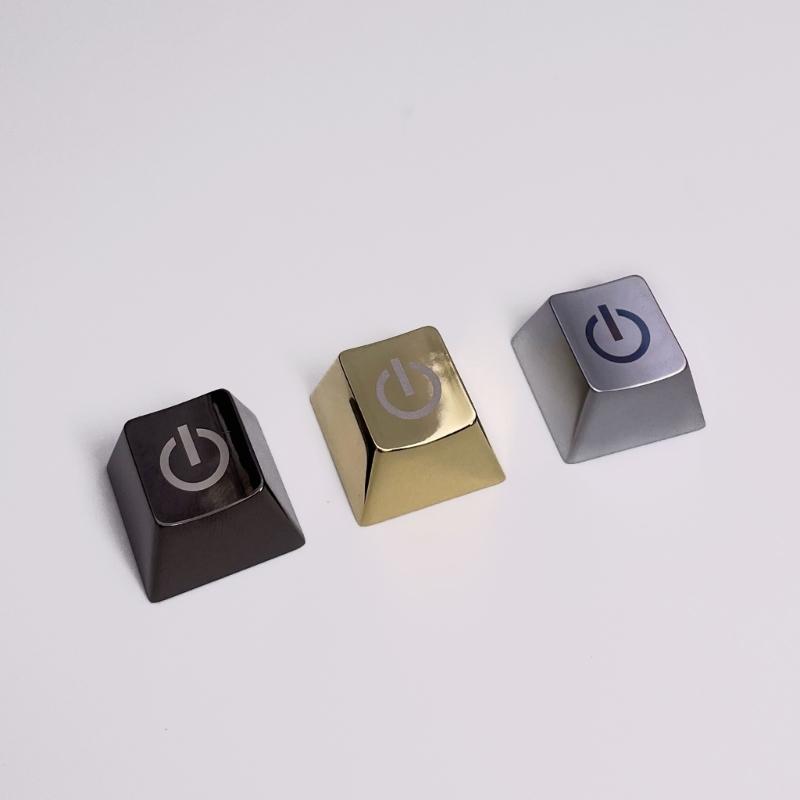 Zinc Alloy Keycap Metal ESC Keycap with Engraved Power Switching Sign For Mechanical Keyboards Customization