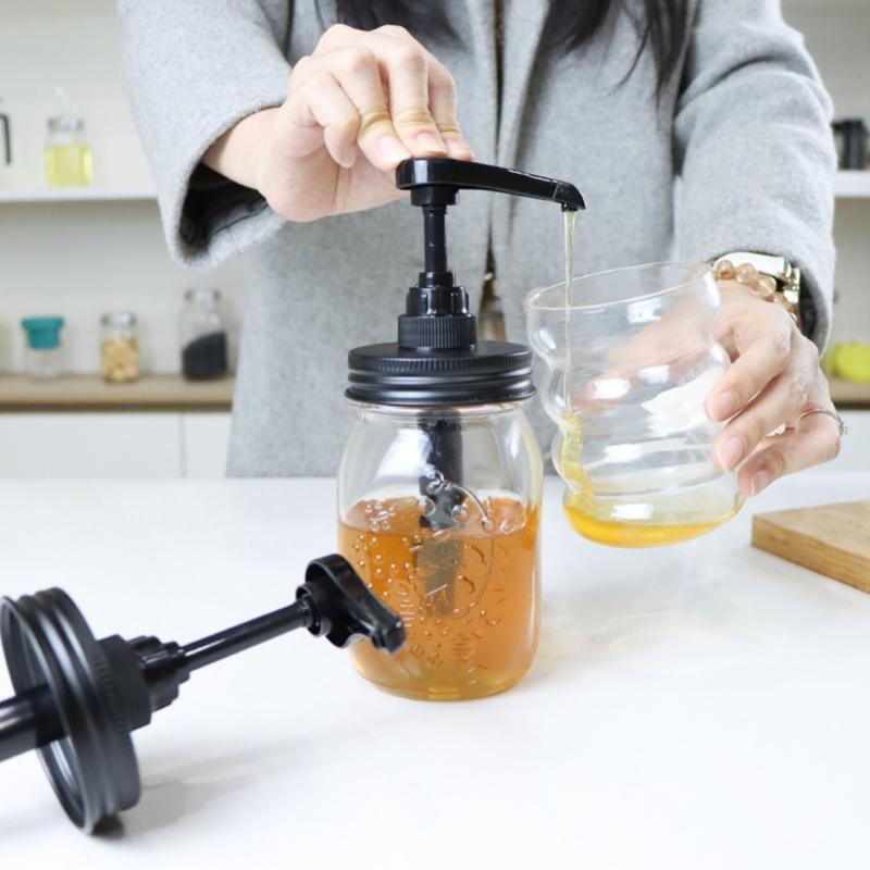 Food Dispenser Pump For Jams Syrup Sauce Easy To Use Press Designs Suitable For Kitchens And Cafes