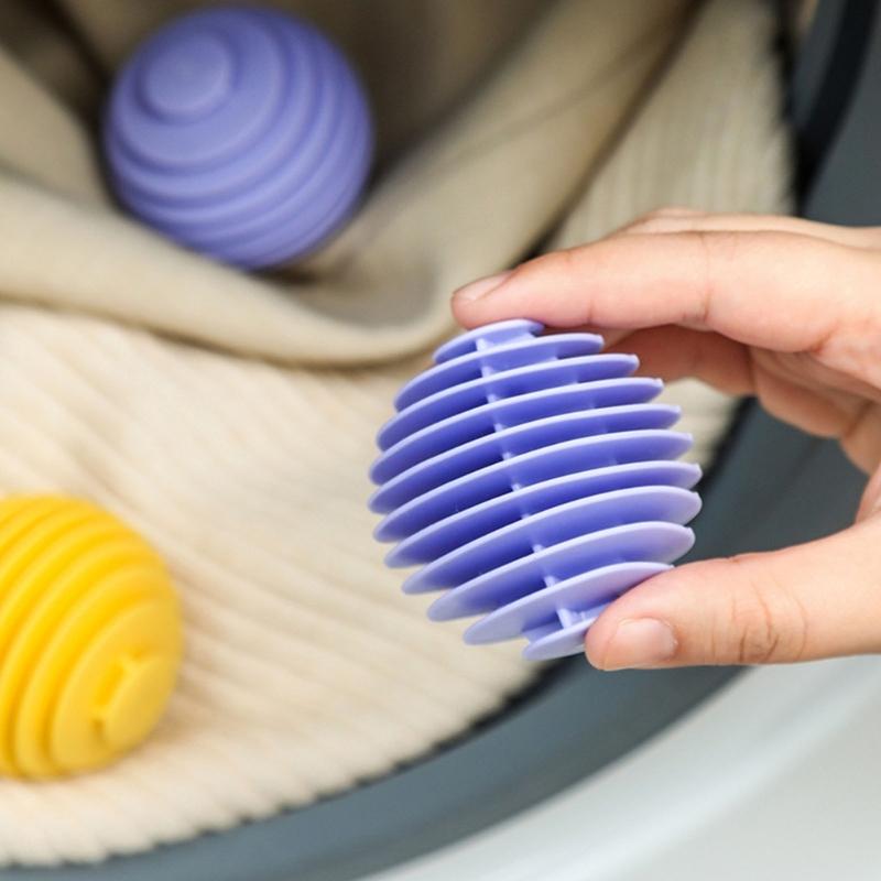 3 Stück Ovaler Solider Reinigungsball Haushaltswaschmaschine Wäscheball Wiederverwendbar Anti-Verhedderungs Magischer Wäscheball