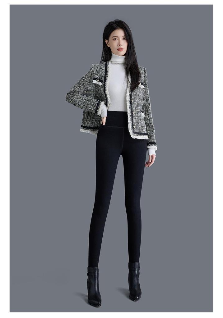 High Waist Extra-Thick Slimming Warm Pants for Mid-Aged & Elderly Mothers - Plus Velvet Cotton for Autumn/Winter