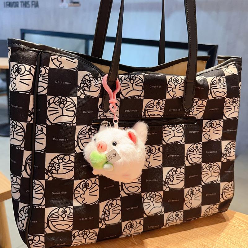 Wiggly Tail Best Friend Plush Fabric Keychain Buckle Cute Cartoon Plush Bag Charm