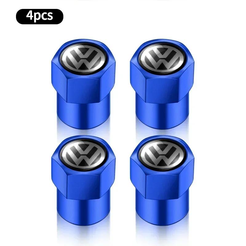 VW GTI GOLF 2026 Heiß für VW VOLKSWAGEN 4 Stück Auto Reifenventilkappen Emblem Metallkappe Hülle für für VW Volkswagen Golf Polo Passat Tou