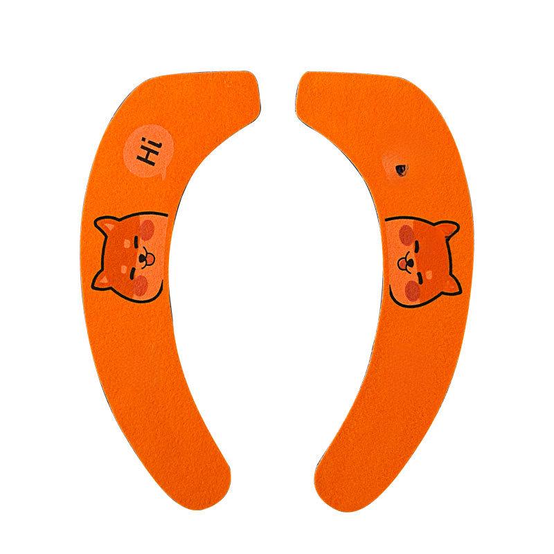 "Four Seasons Washable Cartoon Toilet Stickers - Universal, Cuttable, Adhesive Mat for Household Use"